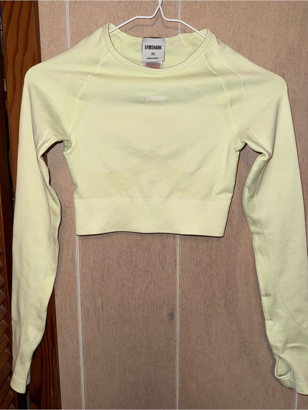 Gymshark Women's Cropped Long Sleeve Seamless Top - Pale Yellow